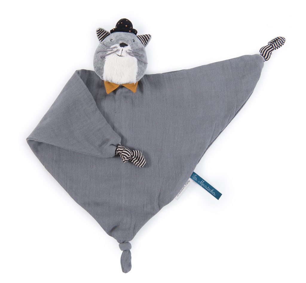 Doudou mantilla gato gris clarito Moustaches